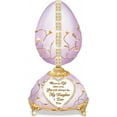 thumbnail image 4 of The Bradford Exchange Daughter, Wherever Life Takes You Porcelain Faberge-Inspired Egg-Shaped Music Box Featuring 80 Hand-Set Jewels & Adorned with 22K Gold-Plated Accents, 4 of 5