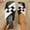 White, variant on Women's Flat Slide Sandals Casual Fashion Soft Leather Versatile Minimalist Open Toe Color Block Woven Flat Lazy Slippers for Outdoor Wear