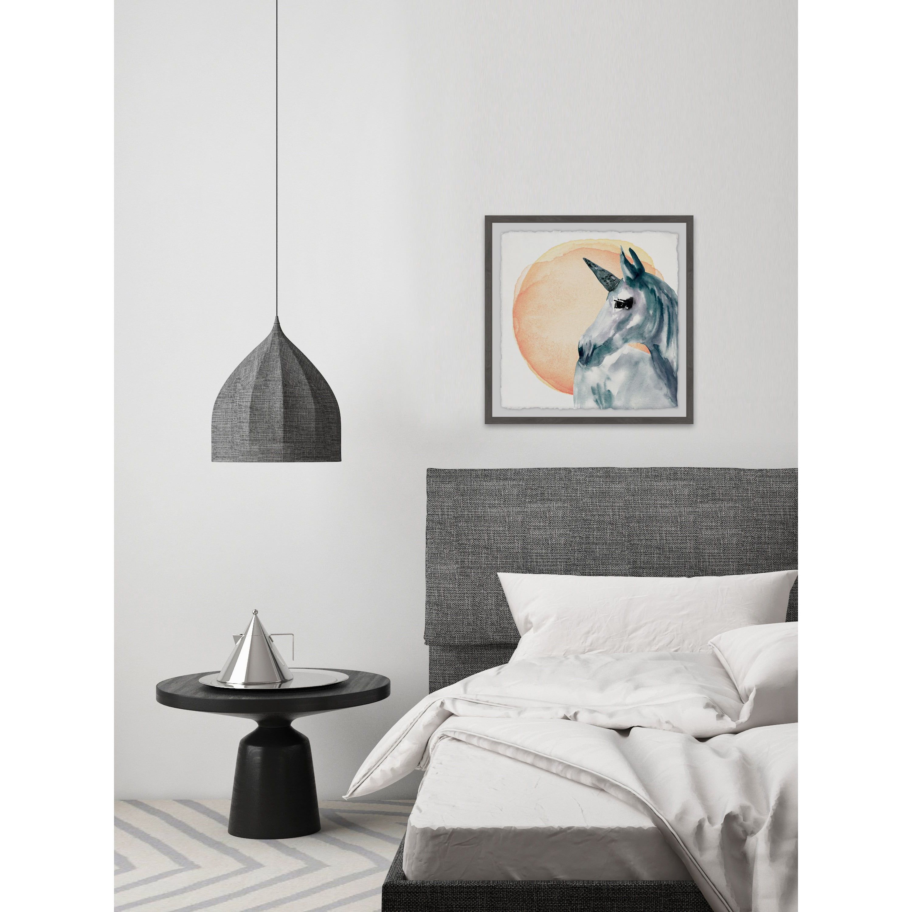 Unicorn Sunrise Framed Painting Print