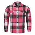 thumbnail image 2 of Mens Flannel Shirts Casual Button Down Long Sleeve Plaid Shirt with Pockets, 2 of 6