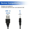 thumbnail image 3 of Black USB Replacement Charger Cable, Fast Charging Cord DC 2.0mm for Nokia, 3 of 7