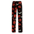 thumbnail image 7 of LHVUOA Halloween Lounge Pajama Pants for Women Wide Leg Funny Halloween Graphic Pjs Comfortable Elastic Waist Pants with Pockets, 7 of 7