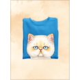 thumbnail image 3 of Serious Kitten Sweatshirt Women -Kayomi Harai Designs, Female x-Large, 3 of 4