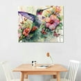 thumbnail image 2 of Awypu Hummingbird Animal Canvas Wall Art，colorful Flower Bird Modern Wall Art Poster，for Purple Floral Botanical Nature Prints Painting Farmhouse Bathroom Room Decor, 2 of 6