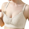 thumbnail image 4 of Sngxgn Lace Underwire Bra, Full-Coverage Lace Bra with Underwire C ups, Plunging Underwire Bra for Everyday Comfort(Khaki,36), 4 of 4