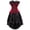 Red, variant on Corset with Skirt for Women Steampunk Tight Lace Overlay Party Set Green 6XL
