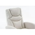 thumbnail image 4 of Tabaray Rocking Chair, Modern Accent Armchair with Adjustable Footrest, High Backrest, UpholsteredGlider Rocker Chair with for Bedroom Living Room, Nursery, 4 of 9