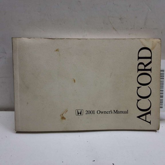 Pre-Owned 2001 Honda Accord Sedan Owners Manual