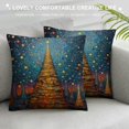thumbnail image 3 of COMIO  Green Tufted Christmas Tree Throw Pillow Cover, New Year Farmhouse Pillowcase with Tassels, Hand Cushion Sham for Winter Holiday Home Decor, 3 of 5