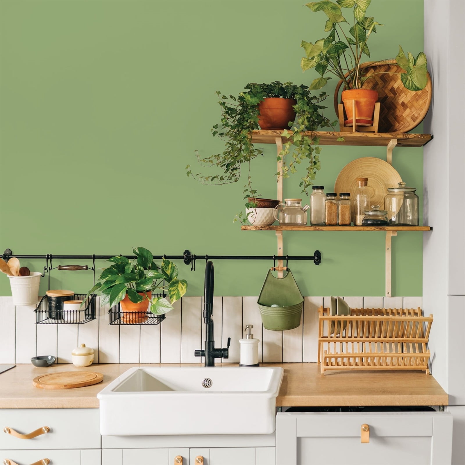 Glidden Glidden Kitchen Bath and Laundry Luscious Lime / Green, Eggshell Interior Paint with Primer, 1 Gallon