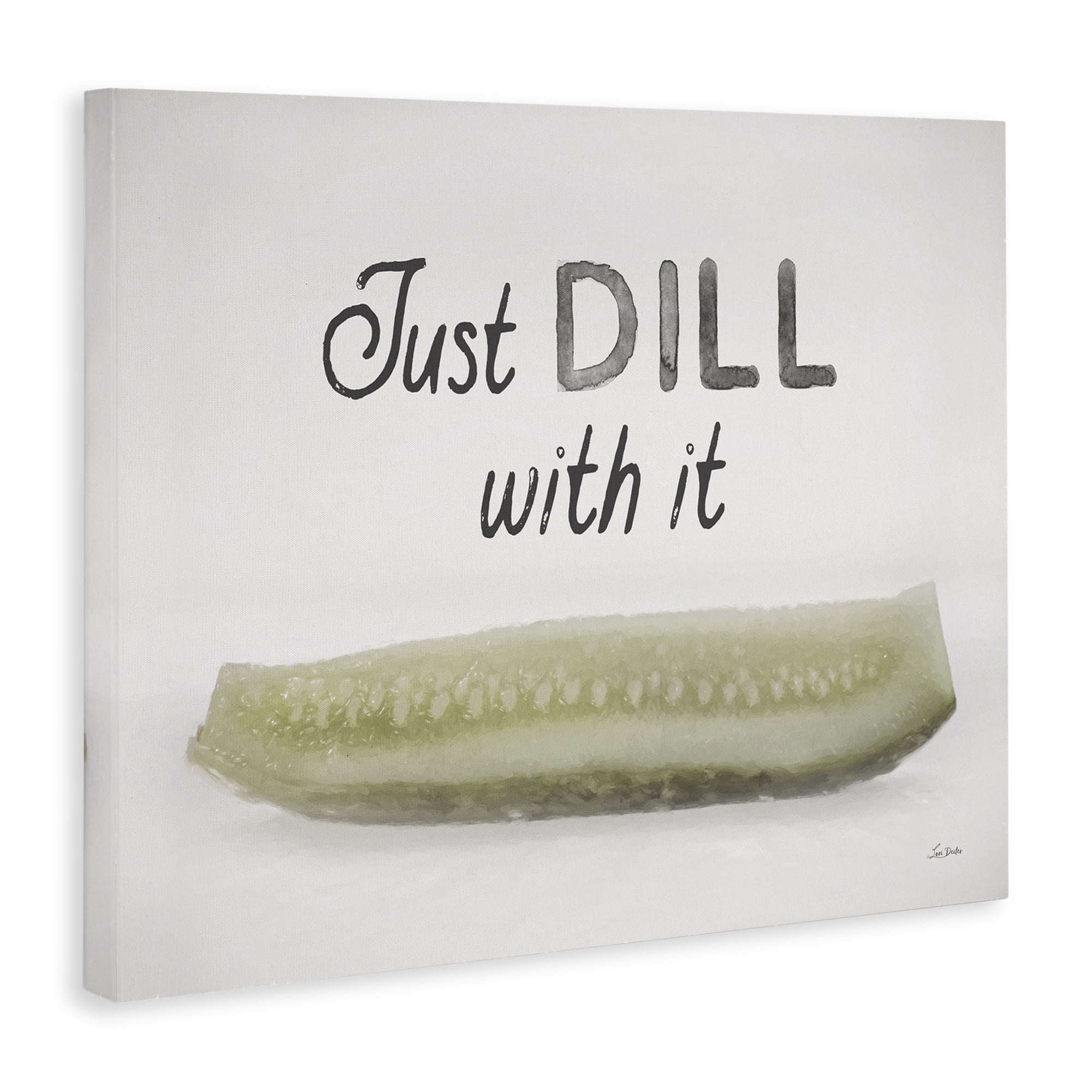 Stupell Industries Just Dill With It Food & Beverage Painting Wrapped Canvas Art Print Wall Art, 48 x 36
