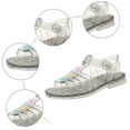 thumbnail image 4 of Zanarzt Kids Jelly Sandals Clear Jelly Shoes for Girls Kids Toddler Princess Dress Up Flat Birthday Party Mary Jane Shoes Casual Sandal Black,11, 4 of 5