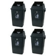 thumbnail image 3 of Dehouse 15 Gallon Large Plastic Kitchen Trash Can with Swing Lid, 4 Pack Tall Kitchen Garbage Bin with Swing Top, Gray, 3 of 8