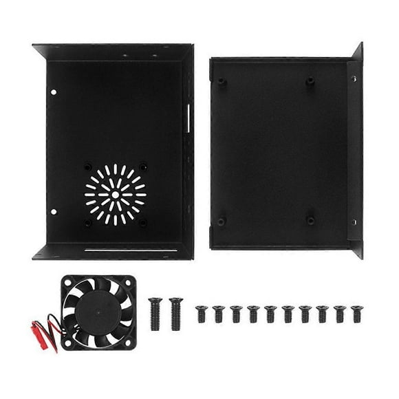 Aluminum Alloy Case for Orange Pi 5 Plus Metal Case with Cooling Fan Metal Shell for Orange Pi 5 Plu