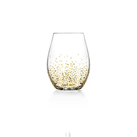20 oz. Gold Luster Stemless Wine Glasses (4-Pack)