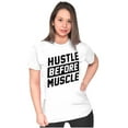 thumbnail image 4 of Hustle Before Muscle Inspiring Gym Men's Graphic T Shirt Tees Brisco Brands L, 4 of 5