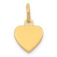 thumbnail image 1 of 14K Yellow Gold Plain .009 Gauge Engravable Heart Disc Charm, 1 of 2