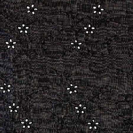 Springs Creative Cotton Eyelet Fabric by the Yard, Black