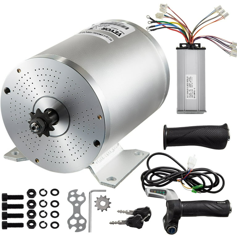 2000W 48V Brushless Motor Kit with Controller and Mounting Bracket