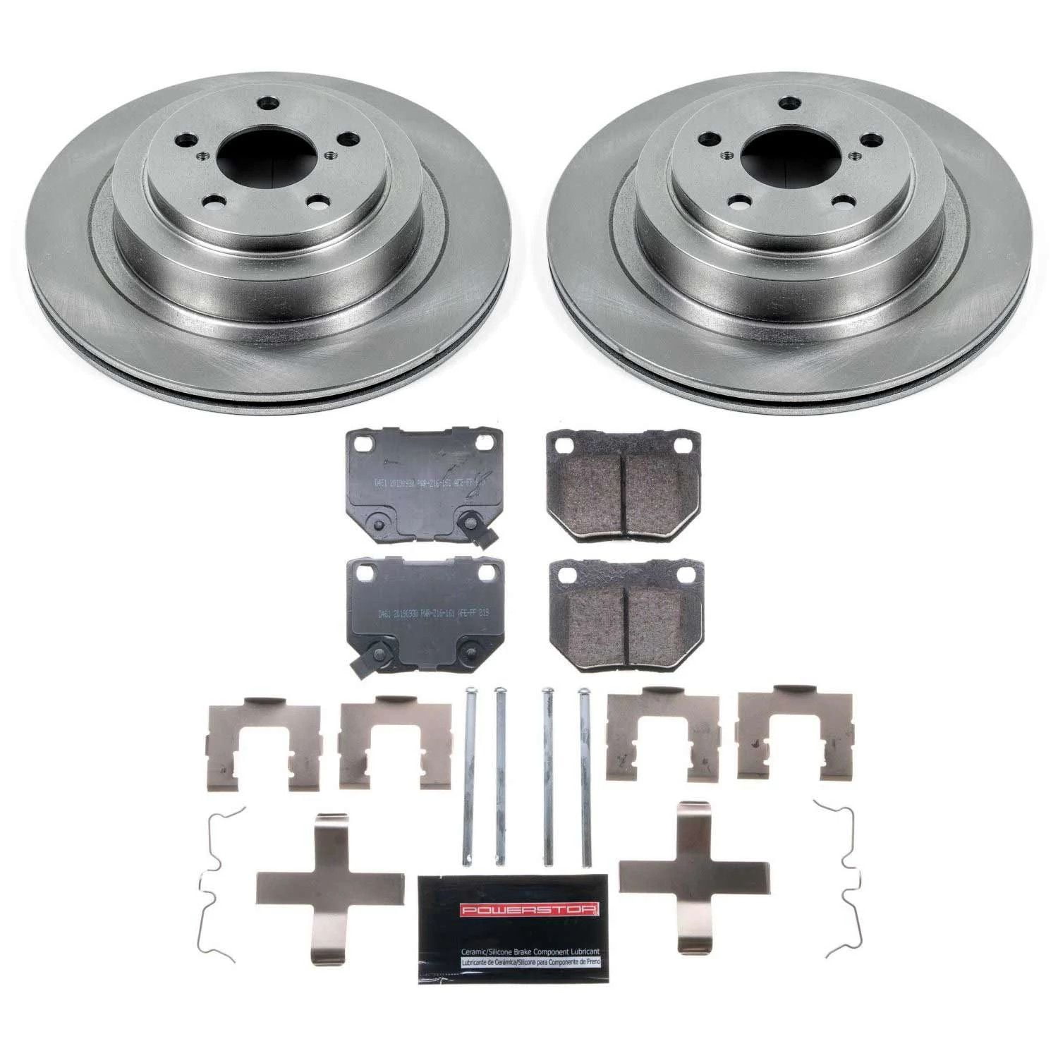 Power Stop Rear Stock Replacement Brake Pad and Rotor Kit KOE4932