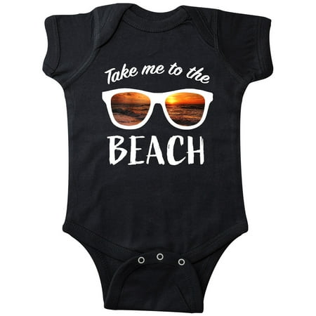 

Inktastic Take me to the Beach Sunglasses with Sunset in Lenses Gift Baby Boy or Baby Girl Bodysuit