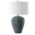 thumbnail image 5 of Uttermost Moher Glossy Blue Table Lamp, 5 of 8