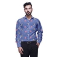 thumbnail image 1 of BESTMAN Chemises en Coton pour Hommes Manches Longues Imprimées Chemise Décontractée Slim, 1 of 5