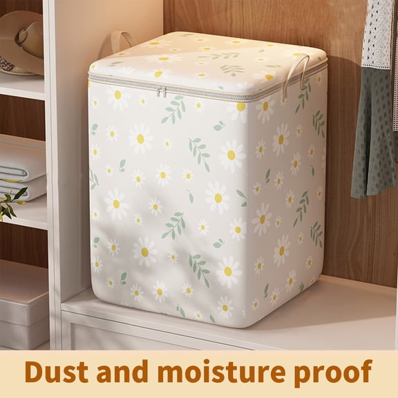 XGFHYJEH Foldable Storage Bins with Lids Large Capacity Closet Organizer for Clothes Blanket Bedding Toys