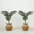 thumbnail image 3 of Nearly Natural 3ft. Artificial Golden Cane Palm Tree with Handmade Jute & Cotton Basket with Tassels DIY KIT (Set of 2), Green, 3 of 4
