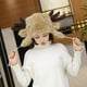 thumbnail image 3 of Sombrero de cuerno de alce navideño de piel sintética, calentador esponjoso de felpa, gorros con orejeras de invierno, gorra de cazador, sombreros rusos a prueba de viento para exteriores, NEGRO, 3 of 4
