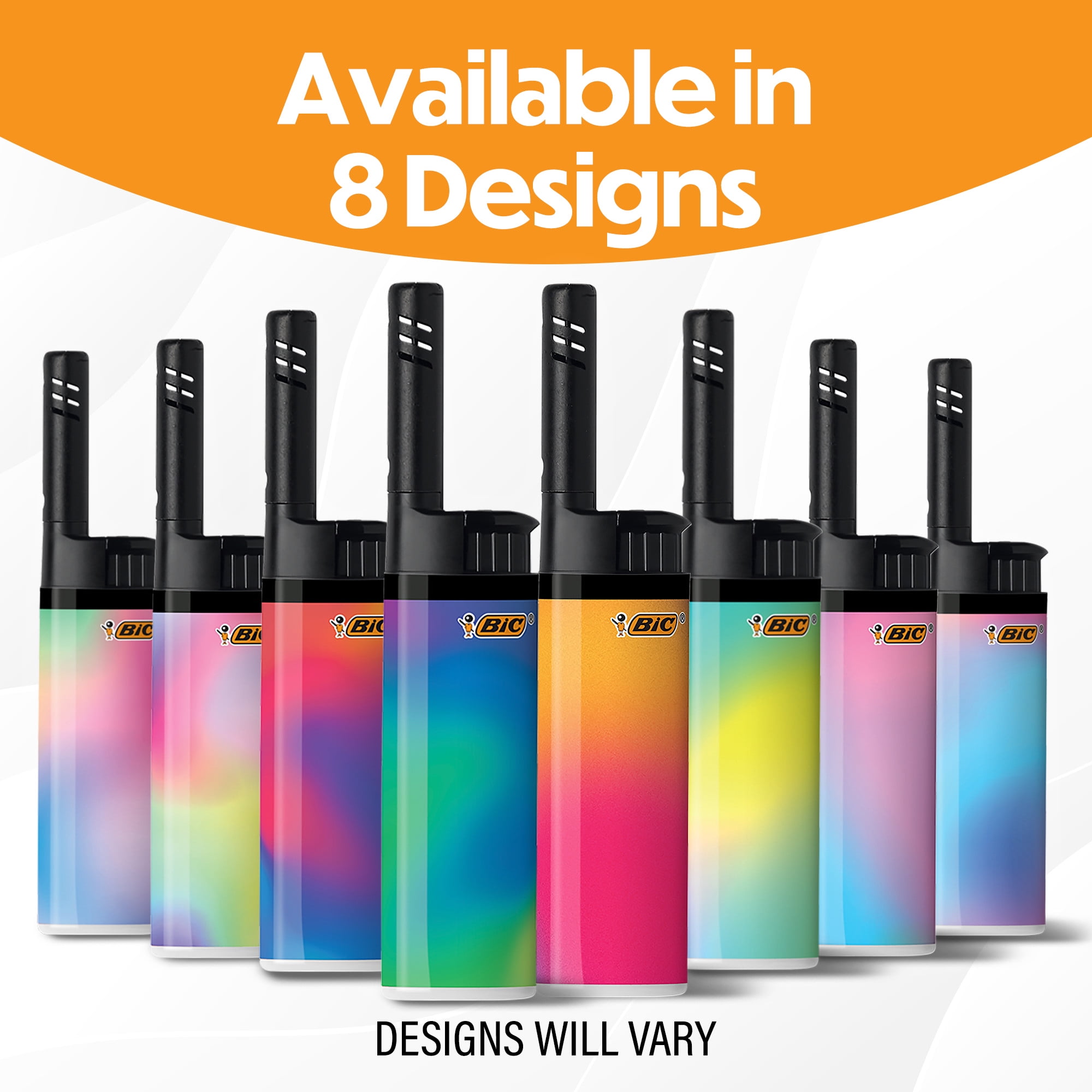 BIC EZ Reach Lighter, Gradient Series, 6 Pack (Assortment of Colors May Vary)