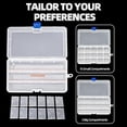 thumbnail image 3 of Plastic Organizer Container Storage Box Adjustable Divider Removable Grid Compartment for Jewelry Beads Earring Tool Fishing Hook Small Accessories( grids X ), 3 of 8