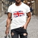thumbnail image 4 of Mens Casual Manga Corta Botón Abajo Camisetas Estados Unidos Bandera Impresión Cuello Redondo Suéter Camiseta, Poliéster Casual Uso Diario para Hombres, 4 of 5