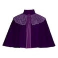 thumbnail image 2 of LEKWK Renaissance Velvet Capelet for Women Victorian Gothic Mock Neck Short Cloak Medieval Shawl Halloween Cosplay Themed Party Fancy Dress, 2 of 7