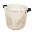thumbnail image 2 of Roiihwy Laundry Basket Hip-Hugger Basket, Laundry Storage Space Saving Dirty Clothes Hamper Container for Home Bathroom Dorm, White, 2 of 6