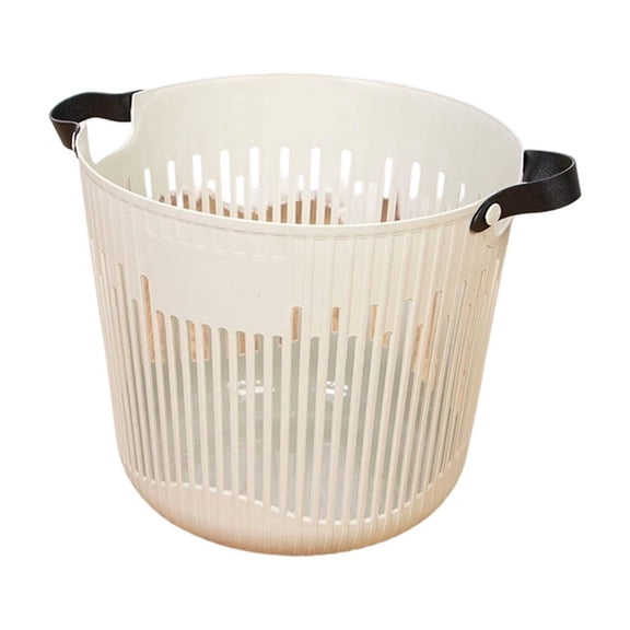 Leodye 1PCS Simple Plastic Laundry Basket,Large Capacity Open Design, Wear-resistant Storage Basket for Bathroom Household Dirty Clothes -11.81x7.87x7.87in