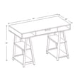 thumbnail image 3 of Safdie & Co. Writing Desk/Computer Table/Gaming Office Desk-48"L/Walnut/Black Metal, 3 of 4