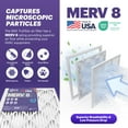 thumbnail image 5 of BNX TruFilter 16x24x1 Air Filter MERV 8 (6-Pack) - MADE IN USA – Dust & Pet Defense Pleated Air Conditioner HVAC AC Furnace Filters for Dust, Pet, Mold, Pollen MPR 600 – 700 & FPR 5, 5 of 5
