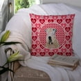 thumbnail image 3 of Carolines Treasures SS4493PW1414 Wheaten Terrier Soft Coated Hearts Love Valentines Fabric Decorative Pillow  14Hx14W, 3 of 4