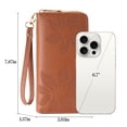 thumbnail image 2 of LOUEBICA Wallet Women Leather RFID Blocking Wristlet wallets Ladies Clutch with Floral Pattern for Phone and Card, 2 of 7