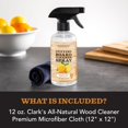 thumbnail image 6 of Board  Cleaner, with Microfiber Cloth, for  Countertop - Pure Ingredients Filtered Water, Distilled Vinegar, Castile Soap,  & Orange Citrus Oil Extracts, 12oz, 6 of 6