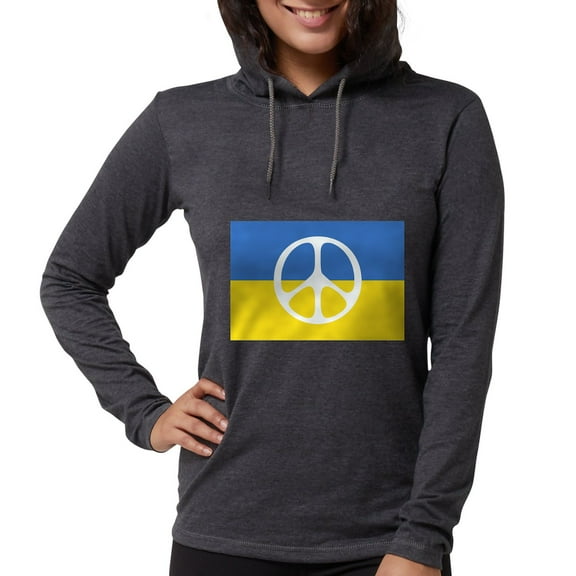 CafePress - Pray For Peace In Ukraine Long Sleeve T Shirt - Womens Hooded Shirt