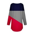 thumbnail image 5 of ATOYSOY Women's Long Sleeve Tees Fall Winter Loose Dressy Tops Casual Shirts Fashion Retro Crew Neck Sweatshirts Outwear Color Block Pullover Workout Red XXXL, 5 of 5