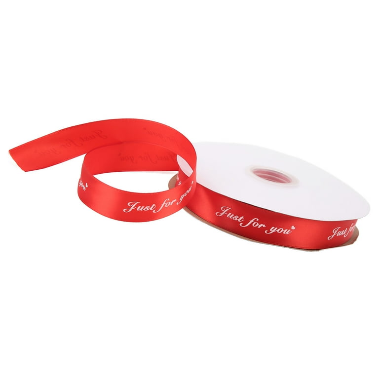 Fugacal 100 Yard Red Satin Ribbon 2.6cm Width Double Face Satin Ribbon  Glossy Polyester Red Ribbon Thin for Party Decoration,Red Ribbon Thin,Gift  Ribbon 