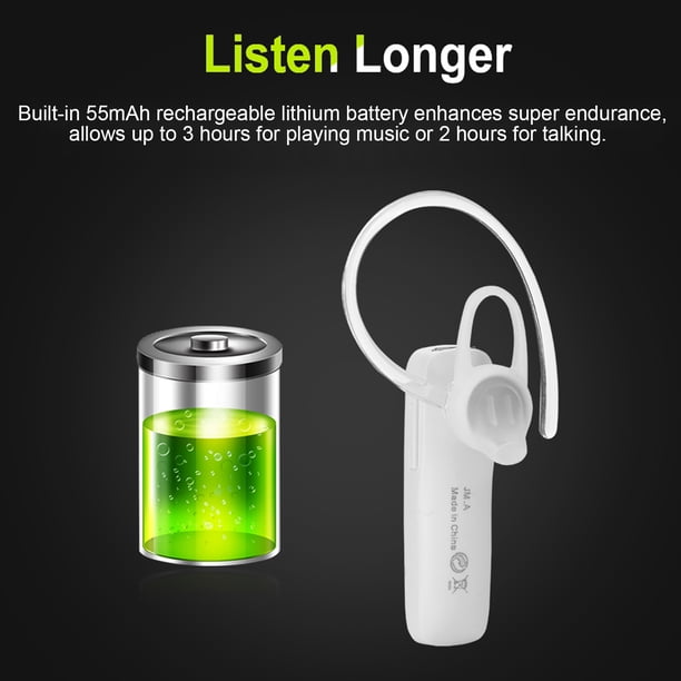 Auriculares inalámbricos unilaterales, salida de audio hifi manos libres de transmisión estable estable auriculares para eJecutar