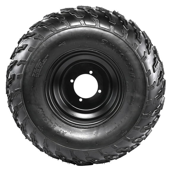 10" Wheel 23x7-10 23x7x10 Tire and Rim 4 Bolt 110mm for Quad ATV UTV Go Kart Buggy Golf Cart 4 Wheeler Lawn Mower Garden Tractor Mini Bike 200cc 250cc 300cc (1pc)