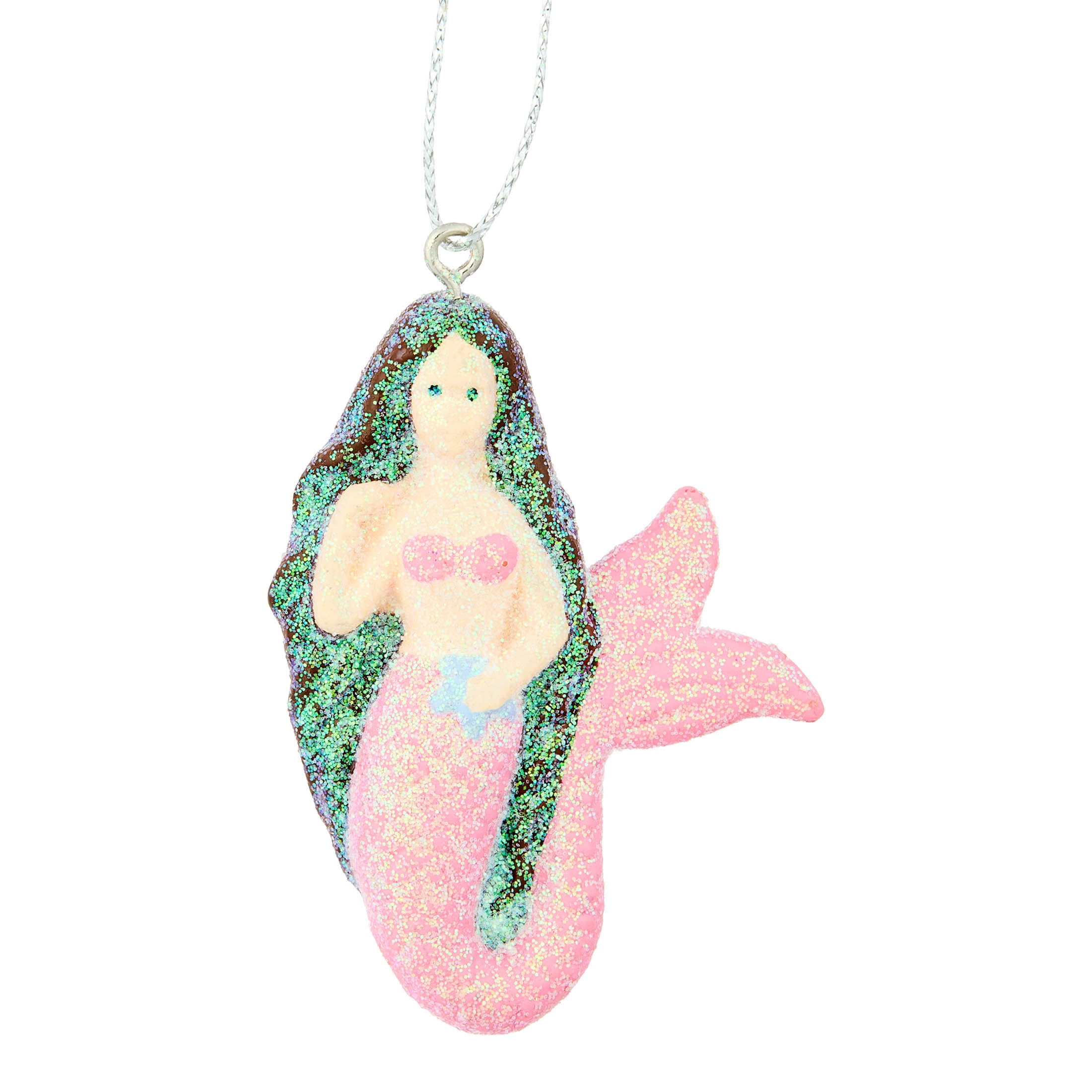 4-Count Pink and Blue Mermaid Mini Christmas Ornaments, 2.3", by Holiday Time