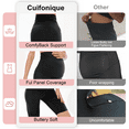 thumbnail image 4 of Cuifonique Women's Over Belly Maternity Shorts - High Waisted Yoga Lounge with Pocket(L, Black), 4 of 7