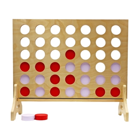 Tailgating Pros Premium Giant Four in a Row with Carrying Case - Jumbo Oversized Outdoor Yard Game - Connect Multiple Pucks in a Row to Win - Many Puck Colors Available!