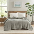 thumbnail image 3 of True North by Sleep Philosophy Sherpa Fabric Twin Heated Blanket in Gray, 3 of 10